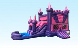 2220Princess20Castle 1634182822 Princess Castle Bounce House W/Slide Combo - Wet