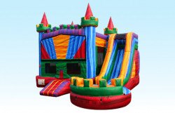 BA20Combo202 1614643338 Colorful Castle Bounce House W/Slide Combo