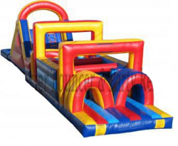 Obstacle20Course 1612187490 Dual Lane Obstacle Course with Slide - Wet