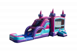 C2031 Lucky20Princess202.020Pool20and20Stopper20Combo HR 01 1715707389 Pink Castle Bounce House W/Slide Combo (WET/DRY)- NEW