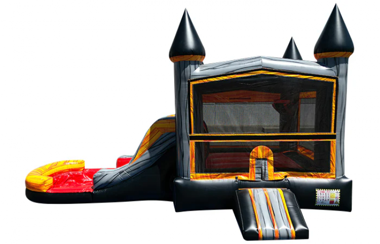 Black Marble Bounce House W/Slide Combo (WET/DRY)- NEW