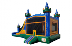 green202720combo202 1728260681 Green Emerald Bounce House W/Slide (WET/DRY)- NEW