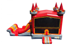 red20marble20combo201 1728260258 Red Marble Bounce House W/Slide Combo (Wet/Dry)- NEW