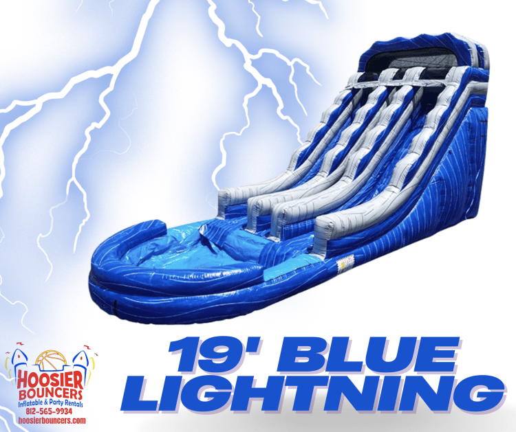 19' Blue Lightning Dual Lane Water Slide (Coming Spring 2026) 19' Blue Lightning Dual Lane Water Slide (Coming Spring 2026)